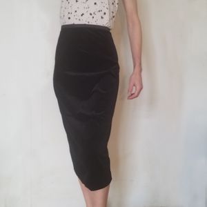 Sportmax Black velvet pencil skirt